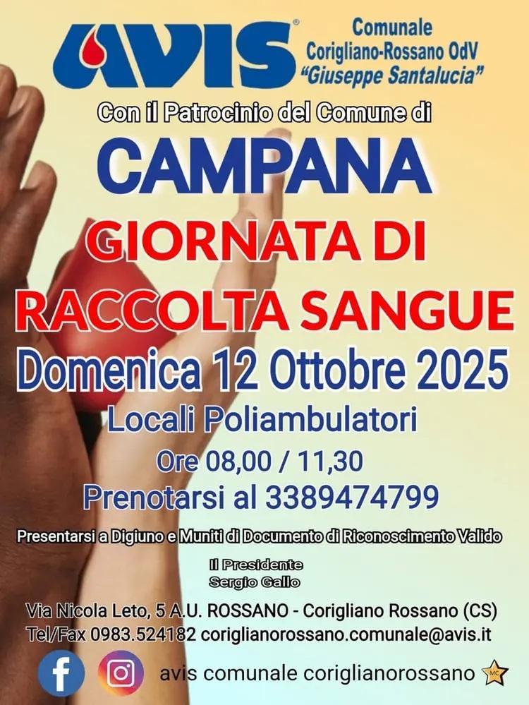 Giornata di raccolta sangue (a partire dalle ore 8.00)