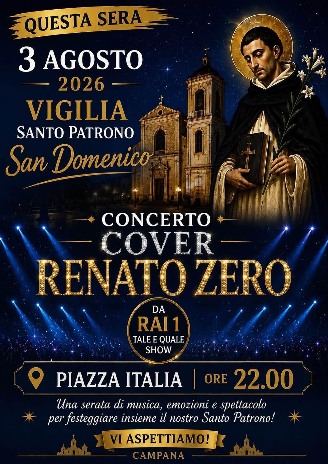 Concerto "Cover Renato Zero" (Inizio ore 22.00)