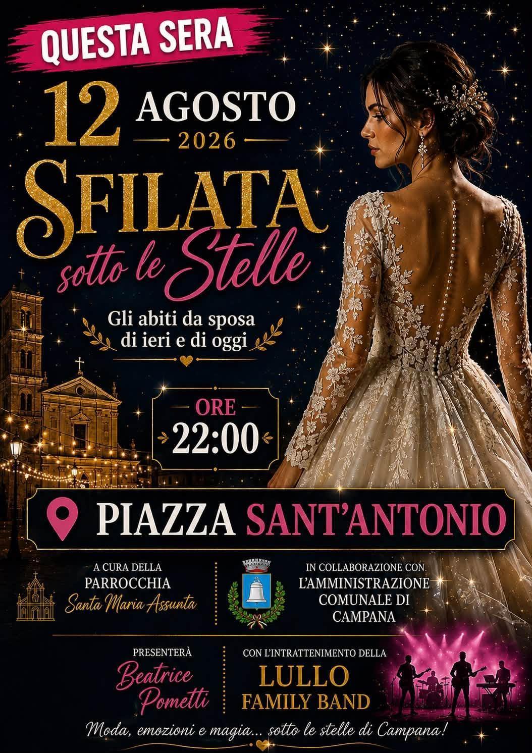 Sfilata Sotto le Stelle - Gli abiti da sposa di ieri e di oggi (Inizio ore 22.00)