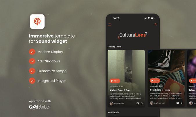Immersive Card Banner : désormais disponible pour les Widgets son