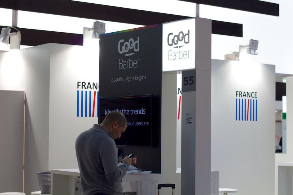 Jérôme sur le stand GoodBarber Jérôme sur le stand GoodBarber