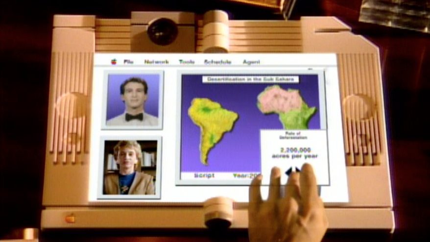 Le Knowledge Navigator, tel qu'il a été imaginé en 1987 Le Knowledge Navigator, tel qu'il a été imaginé en 1987