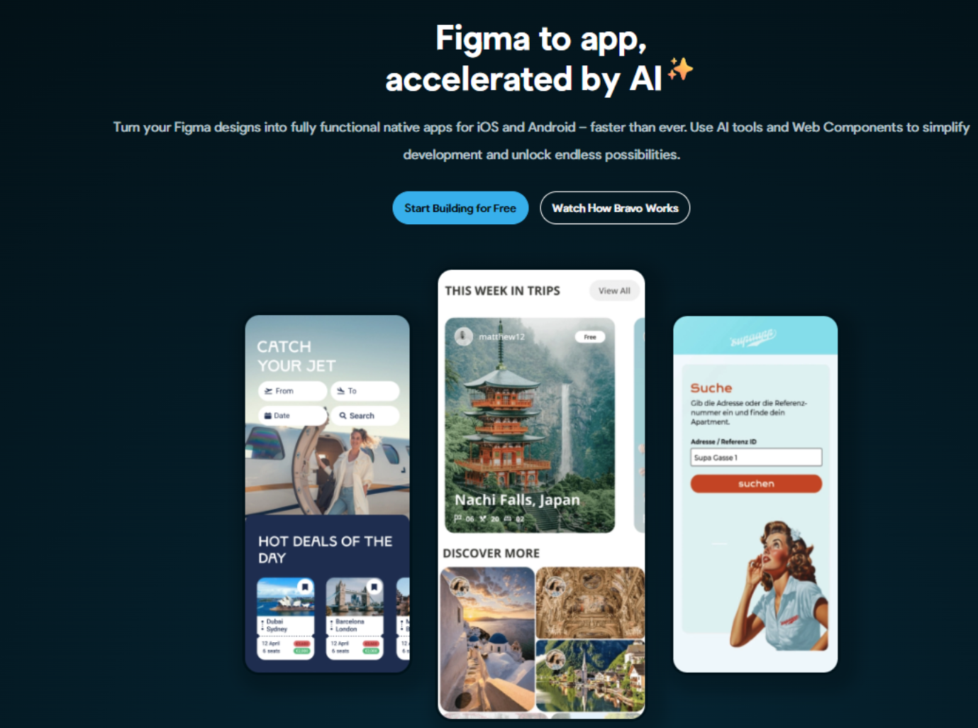 Image d'une app réalisée avec le générateur sans code Bravo Studio Image d'une app réalisée avec le générateur sans code Bravo Studio
