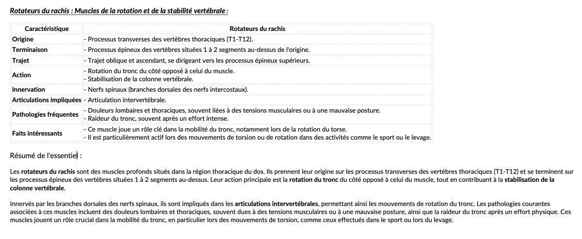 ROTATEURS DU RACHIS ROTATEURS DU RACHIS