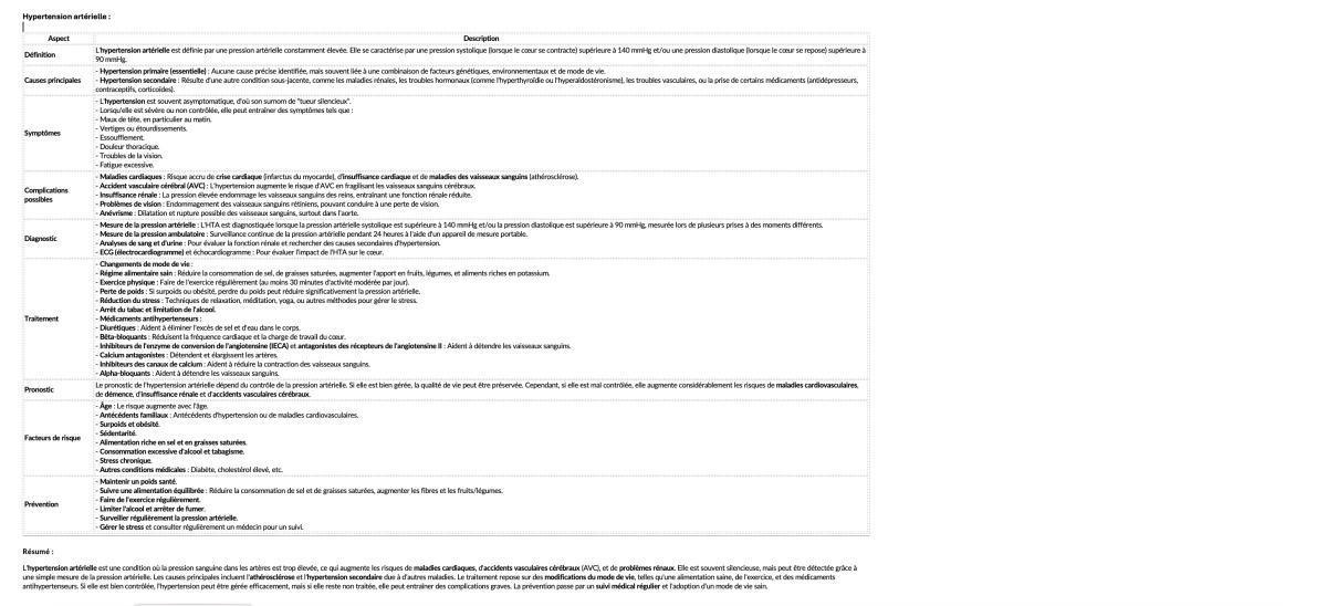 HYPERTENSION ARTÉRIELLE