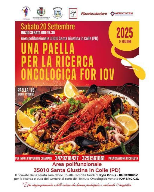 Una Paella per la Ricerca Oncologica - 5ª edizione (start h. 19:30)