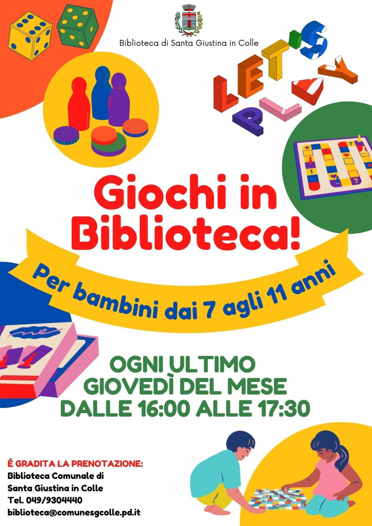 Giochi in Biblioteca - Per bambini dai 7 agli 11 anni (dalle ore 16.00 alle 17.30)