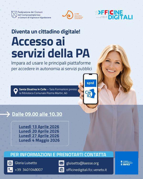 Accesso ai Servizi della PA (dalle ore 9.00 alle ore 10.30)