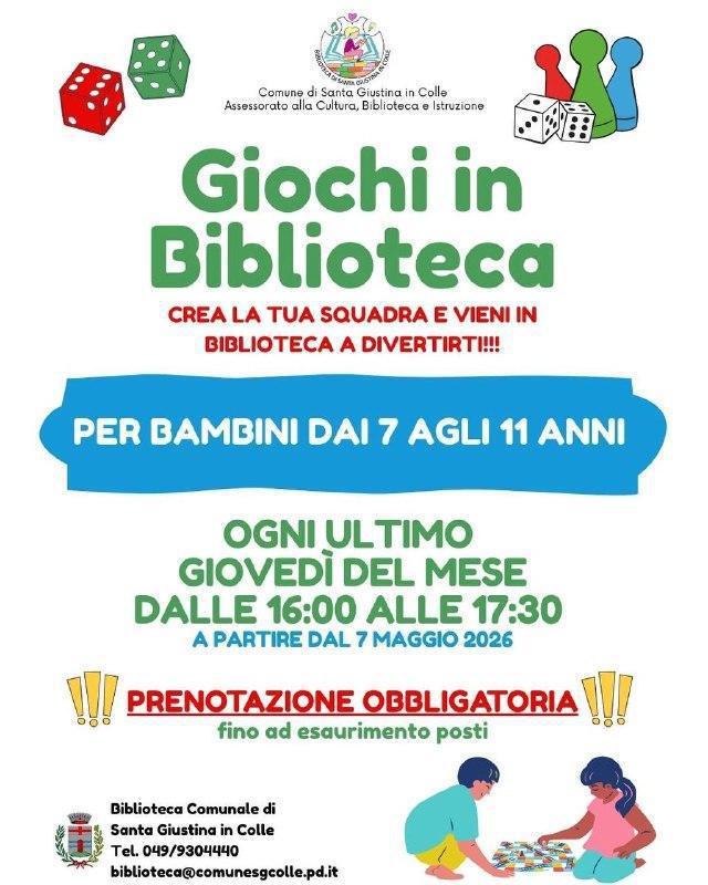 Giochi in Biblioteca - Per bambini dai 7 agli 11 anni (dalle ore 16.00 alle 17.30)
