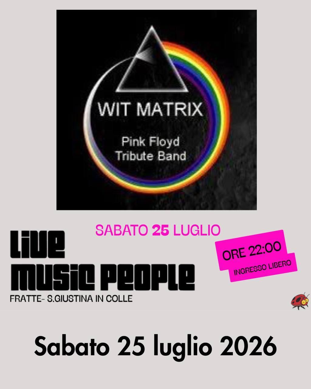 "Wit Matrix" Pink Floyd tribute band - Sagra San Giacomo 2026 (inizio spettacoli ore 22:00)