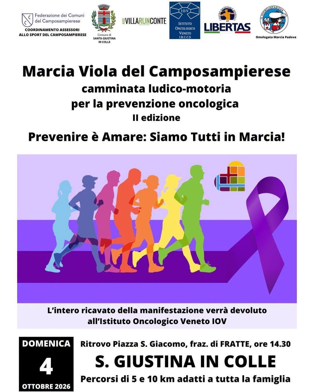 Marcia Viola del Camposampierese (Ritrovo e iscrizioni dalle 14.30 - Partenza alle 15.00)