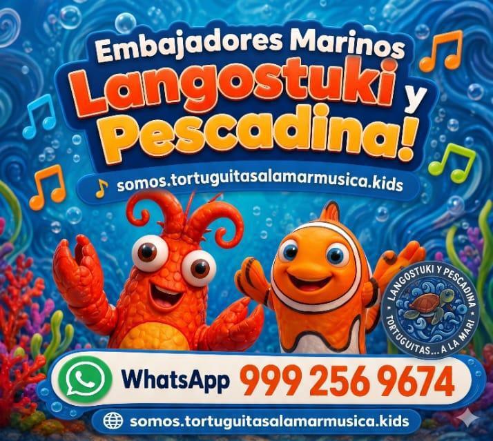 Langostuki y Pescadina: Embajadores Marino-Musicales de Tortuguitas ¡A La Mar!