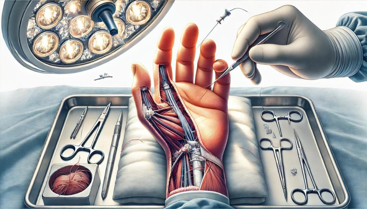 Caso Clinico: Lesione del tendine flessore profondo del dito medio Caso Clinico: Lesione del tendine flessore profondo del dito medio