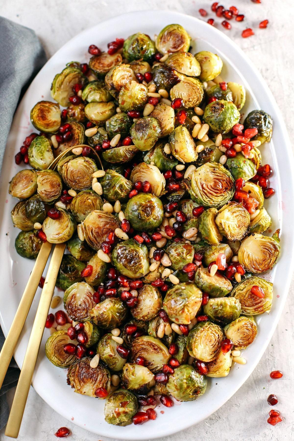 Pomegranate Glazed Brussels Sprouts