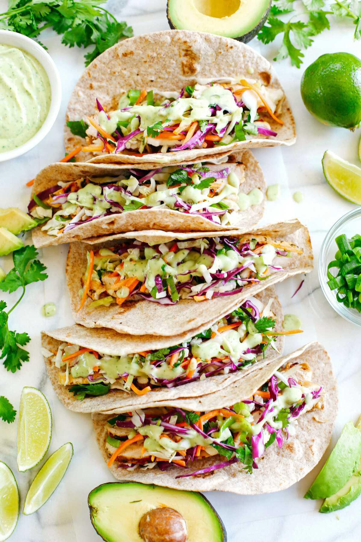 Cilantro Lime Chicken Tacos