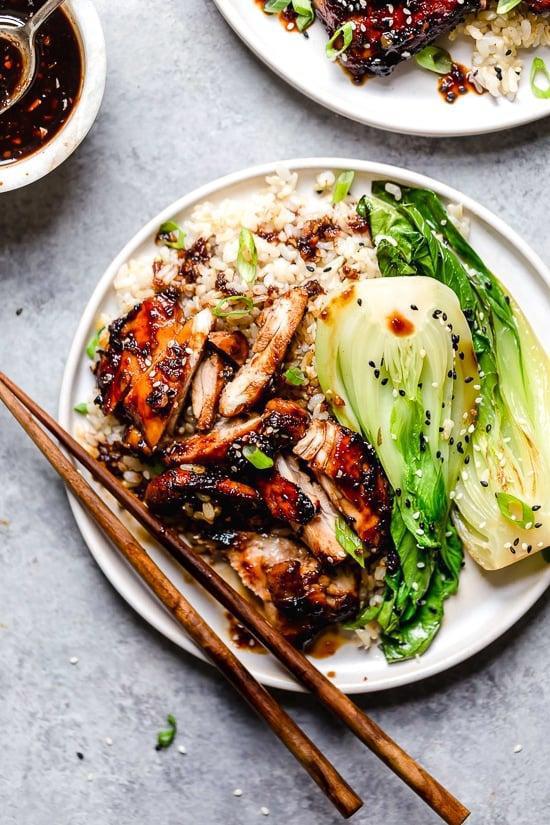 Air Fryer Asian-Glazed Boneless Chicken Thighs