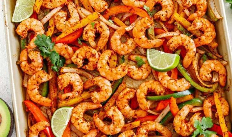 Sheet Pan Shrimp Fajitas