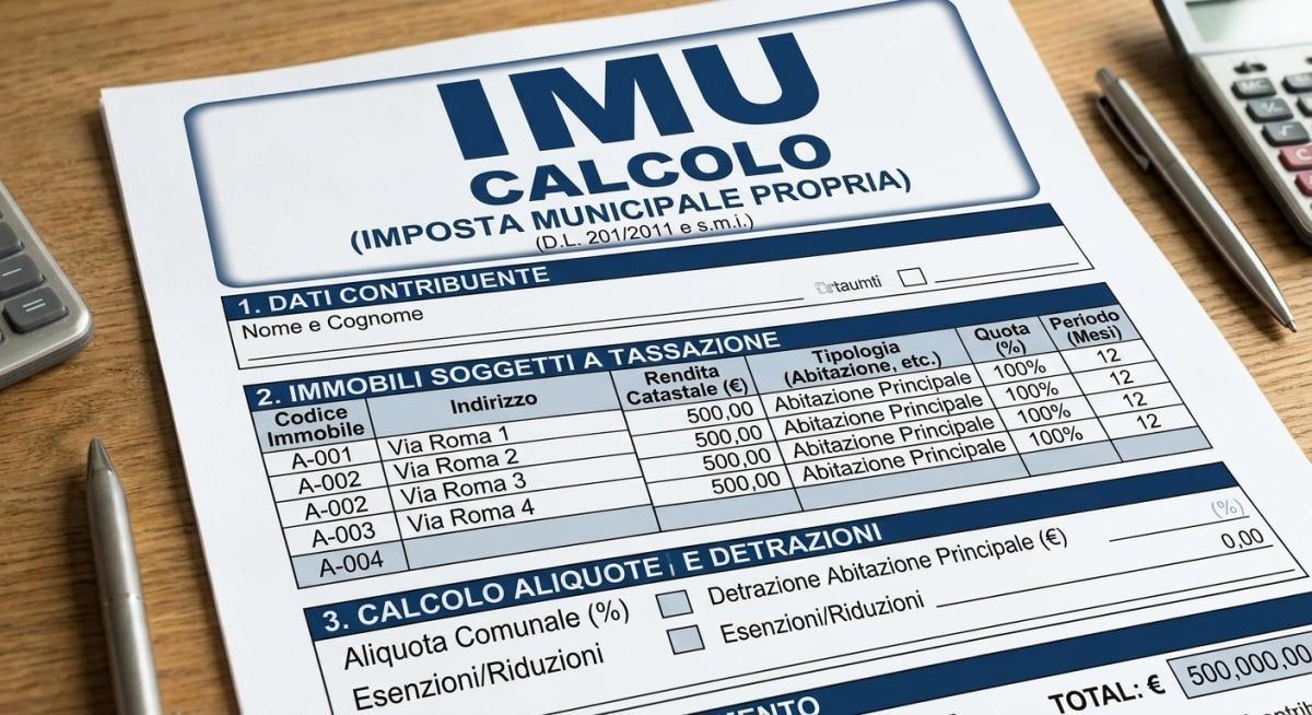 "Servizio Calcolo IMU Gratuito" e Compilazione Modello F24