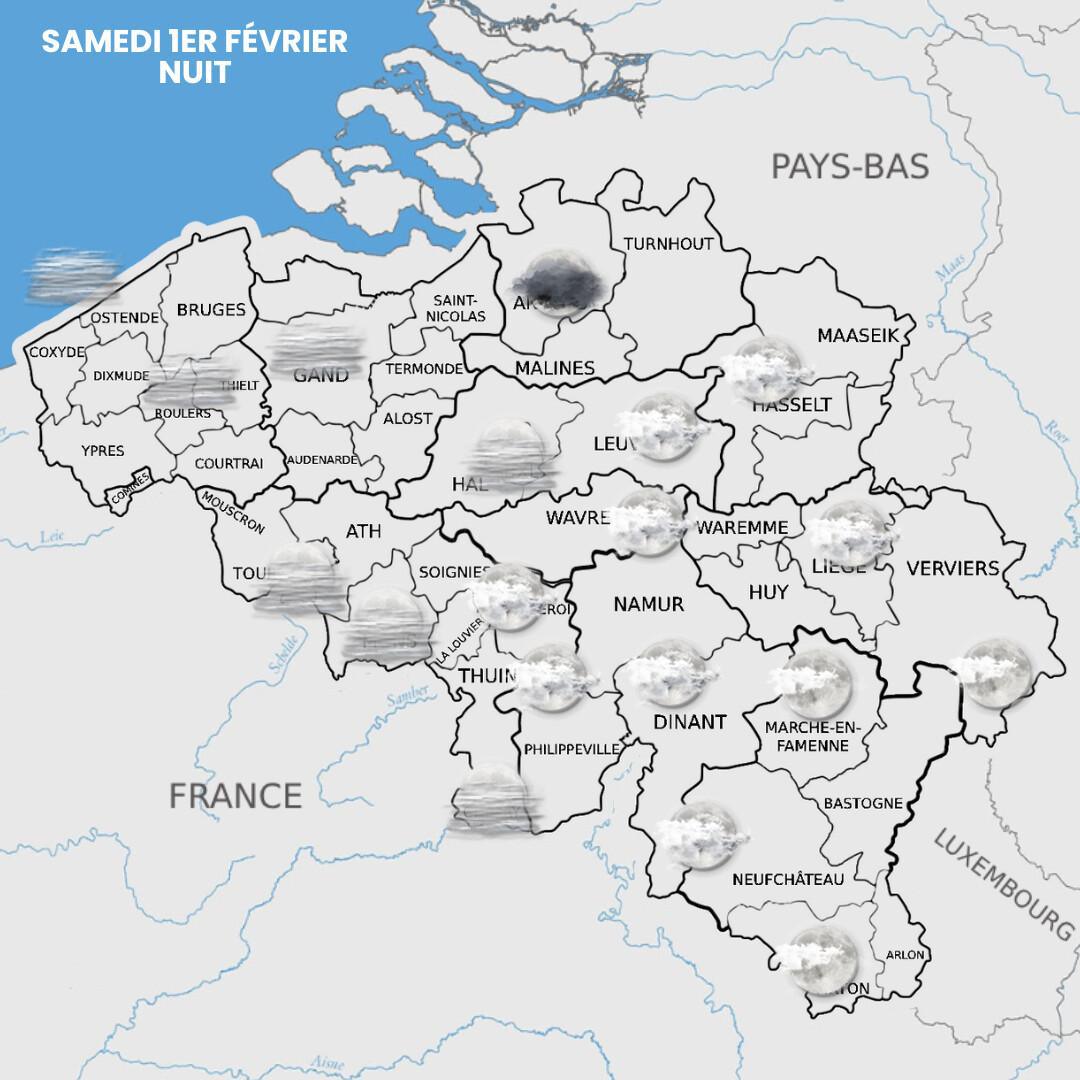 Prévisions nationale du Samedi 1er Février 2025