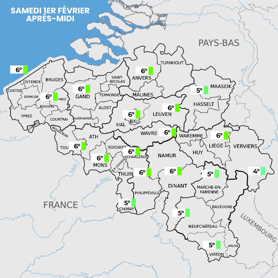 Prévisions nationale du Samedi 1er Février 2025