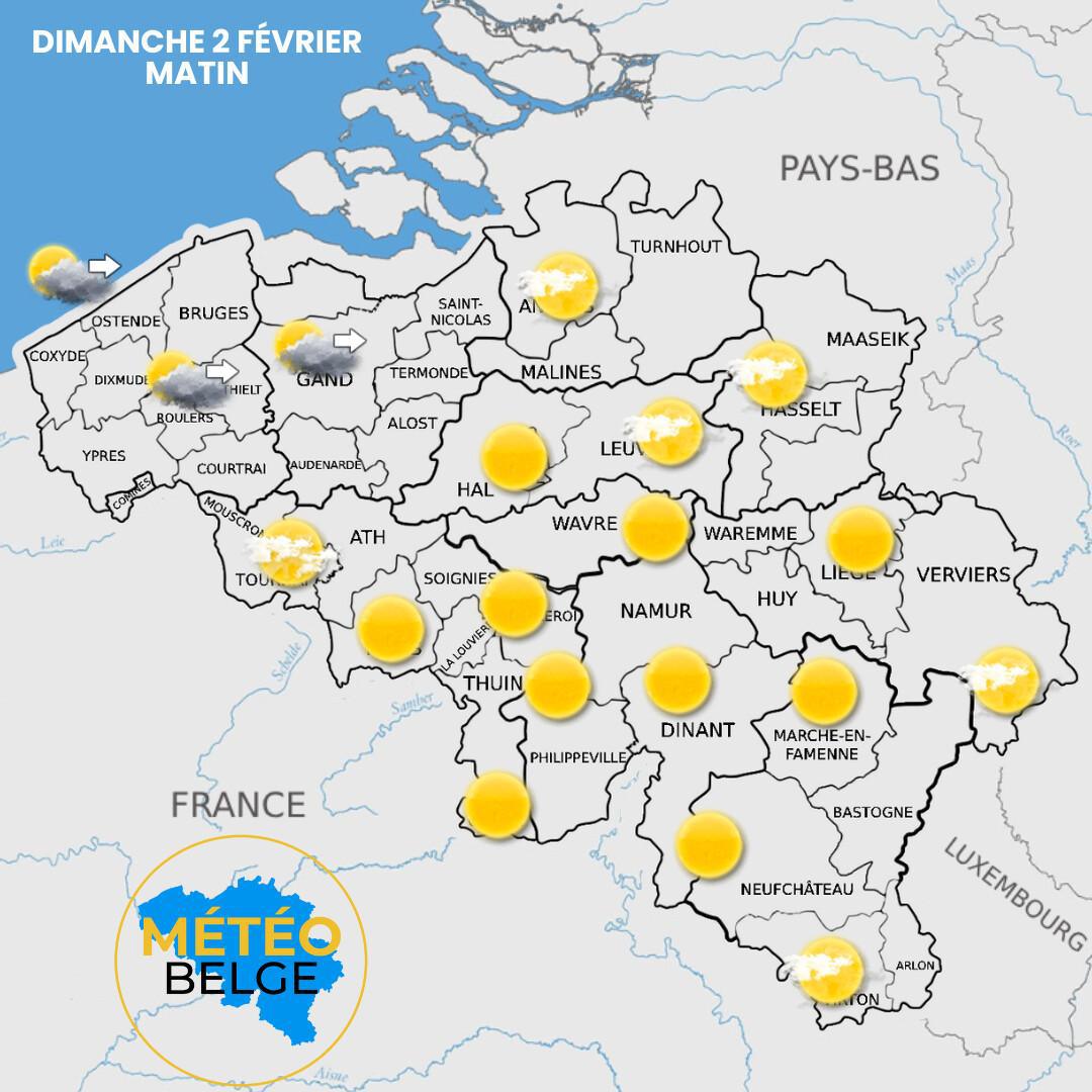 Prévisions nationale du Dimanche 2 Février 2025