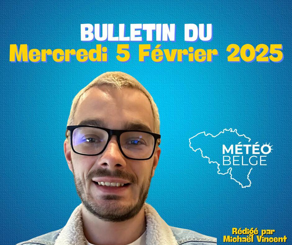 Prévisions nationale du Mercredi 5 Février 2025