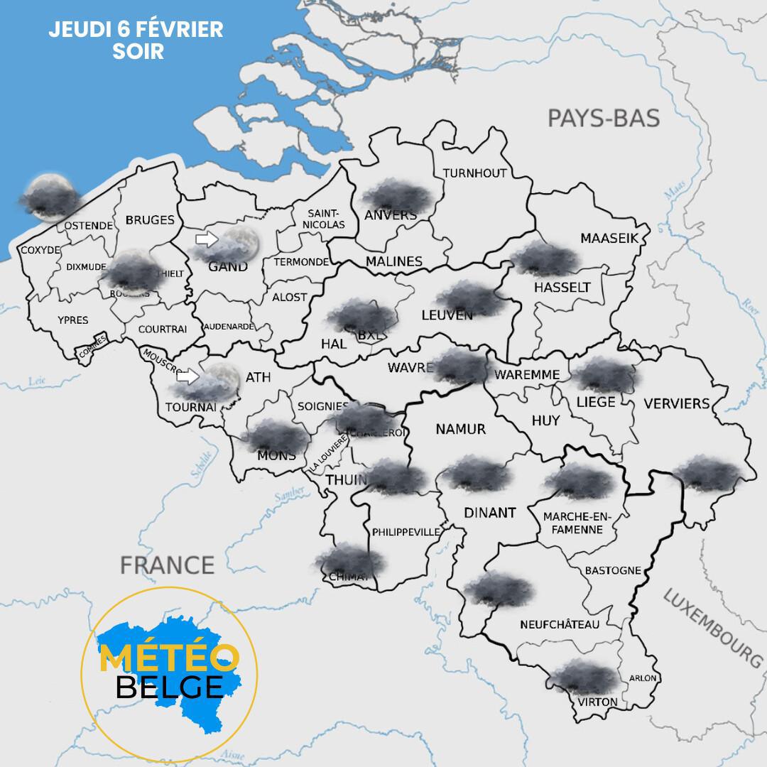 Prévisions nationale du Jeudi 6 Février 2025