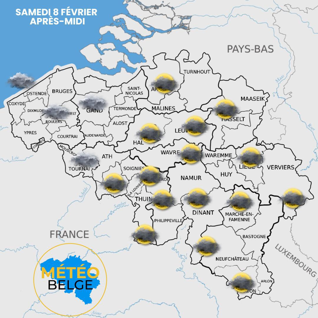 Prévisions nationale du Samedi 8 Février 2025