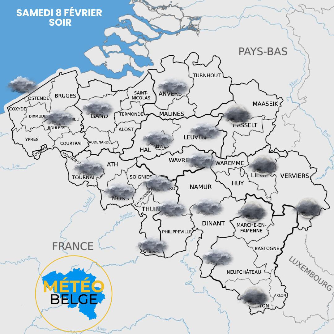 Prévisions nationale du Samedi 8 Février 2025