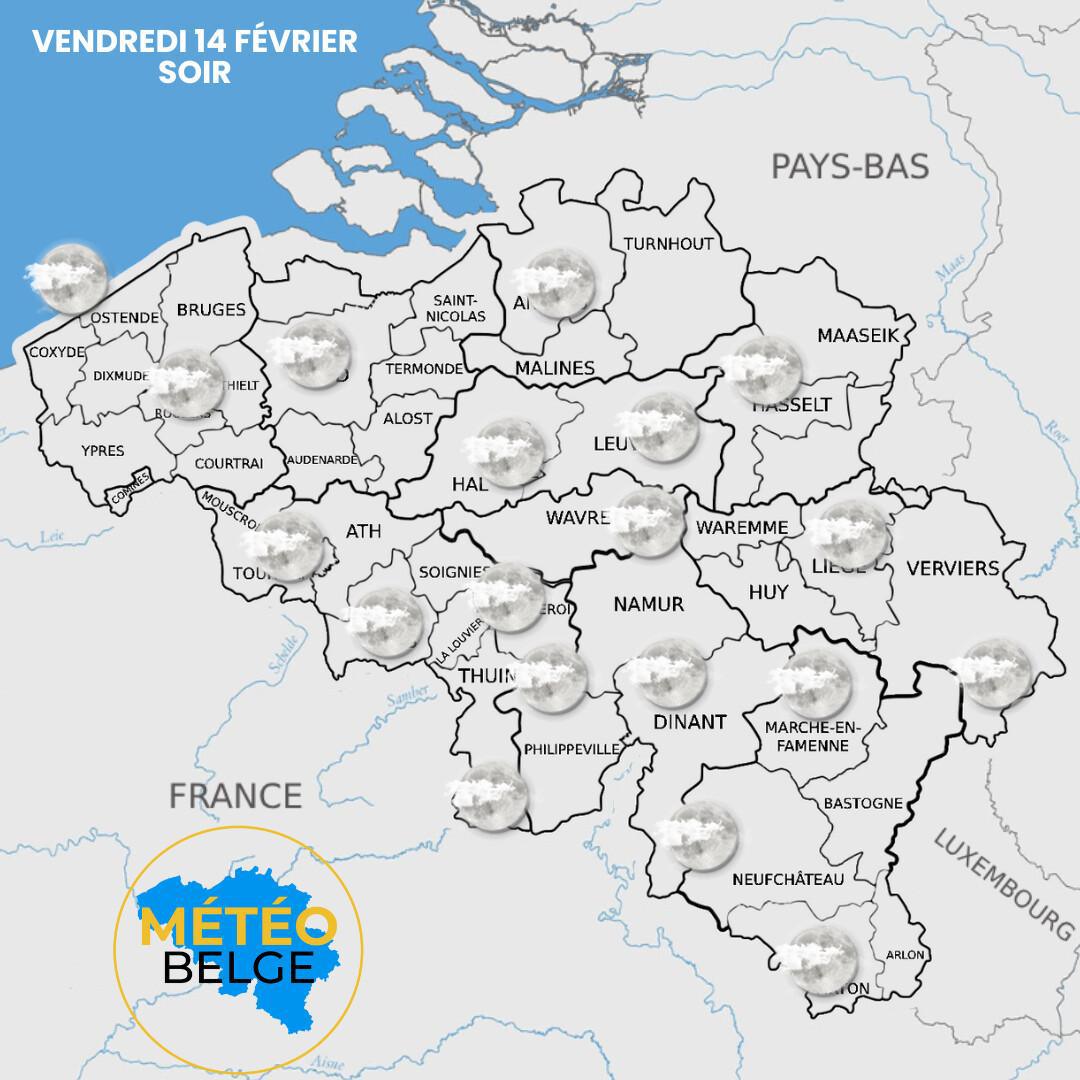 Prévisions nationale du Vendredi 14 Février 2025