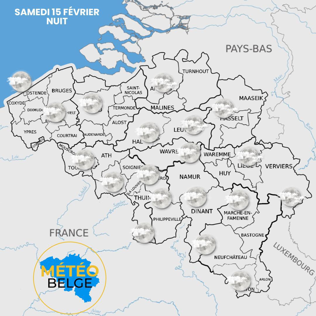 Prévisions nationale du Samedi 15 Février 2025