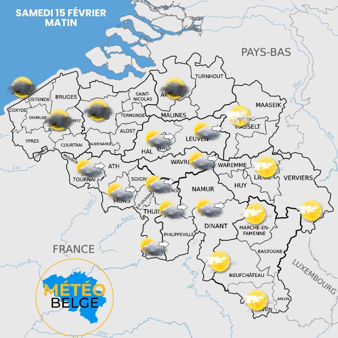 Prévisions nationale du Samedi 15 Février 2025