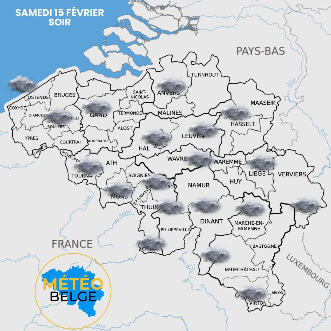 Prévisions nationale du Samedi 15 Février 2025