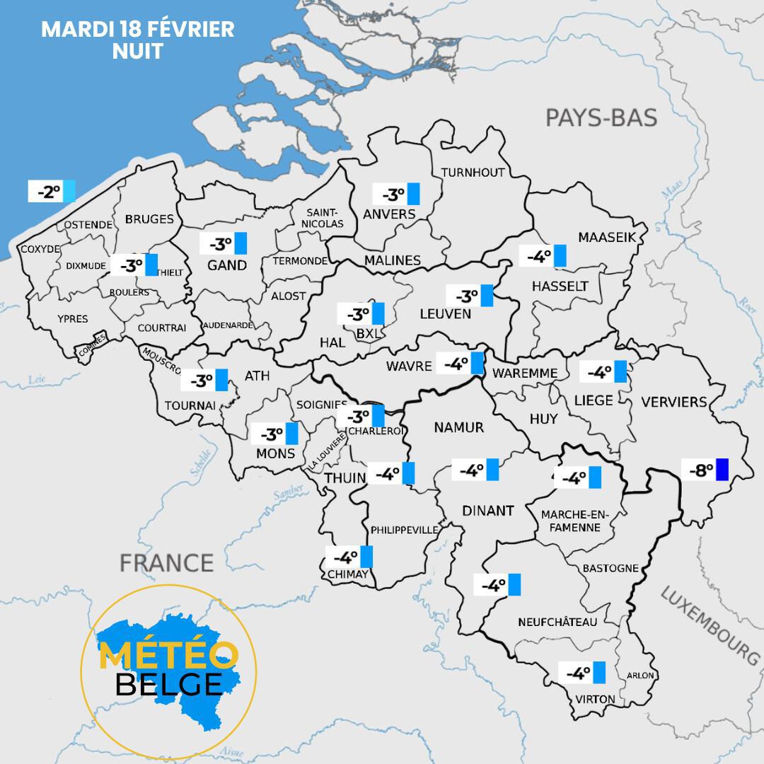 Prévisions nationale du Mardi 18 Février 2025