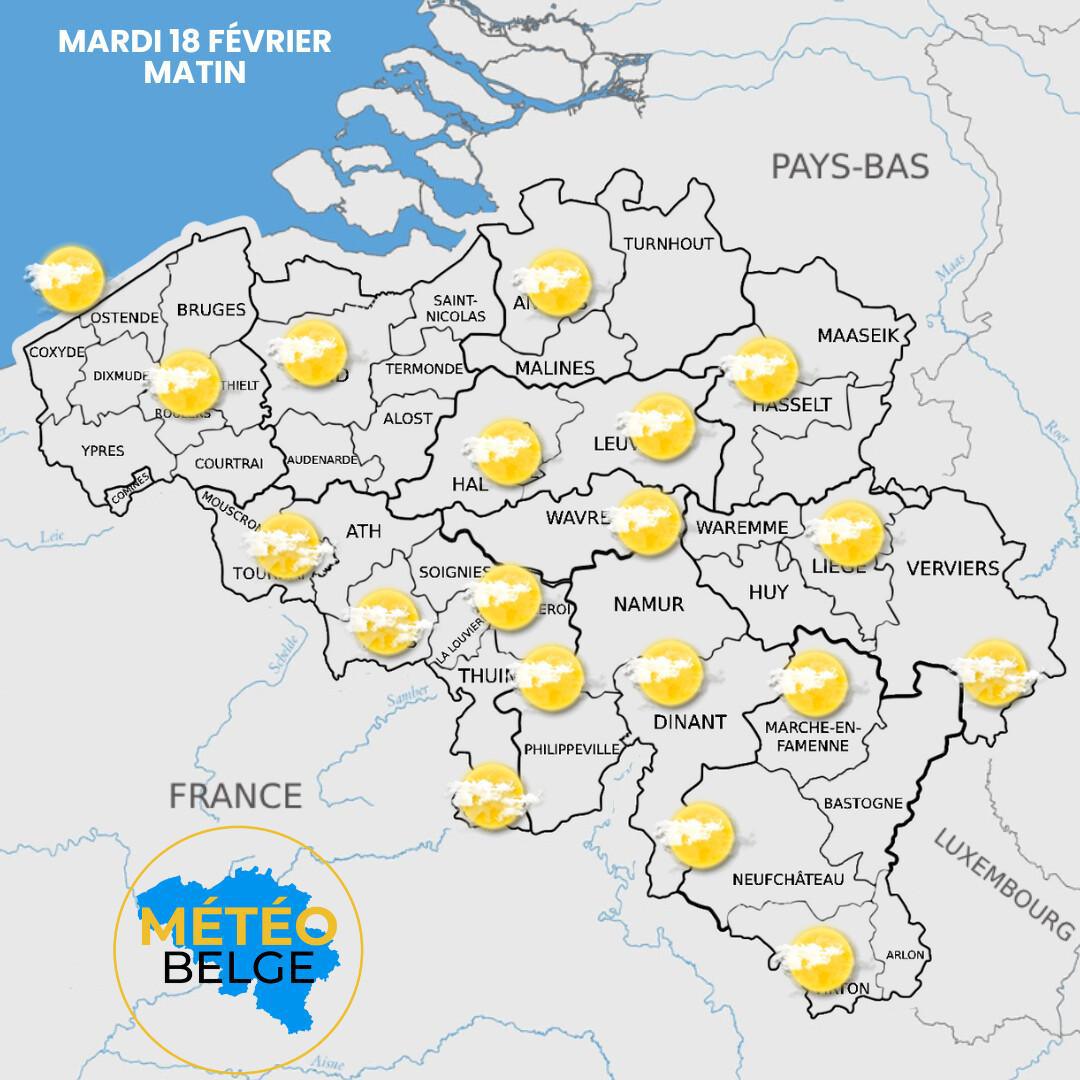 Prévisions nationale du Mardi 18 Février 2025