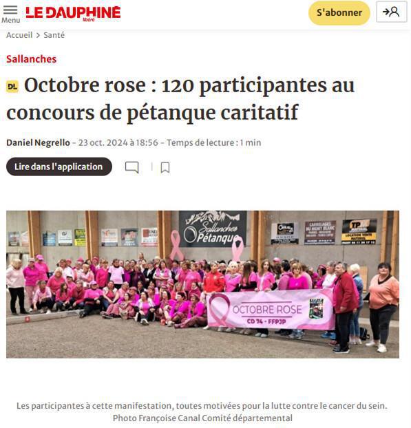 Octobre rose : les clubs de pétanque mobilisés ! Octobre rose : les clubs de pétanque mobilisés !