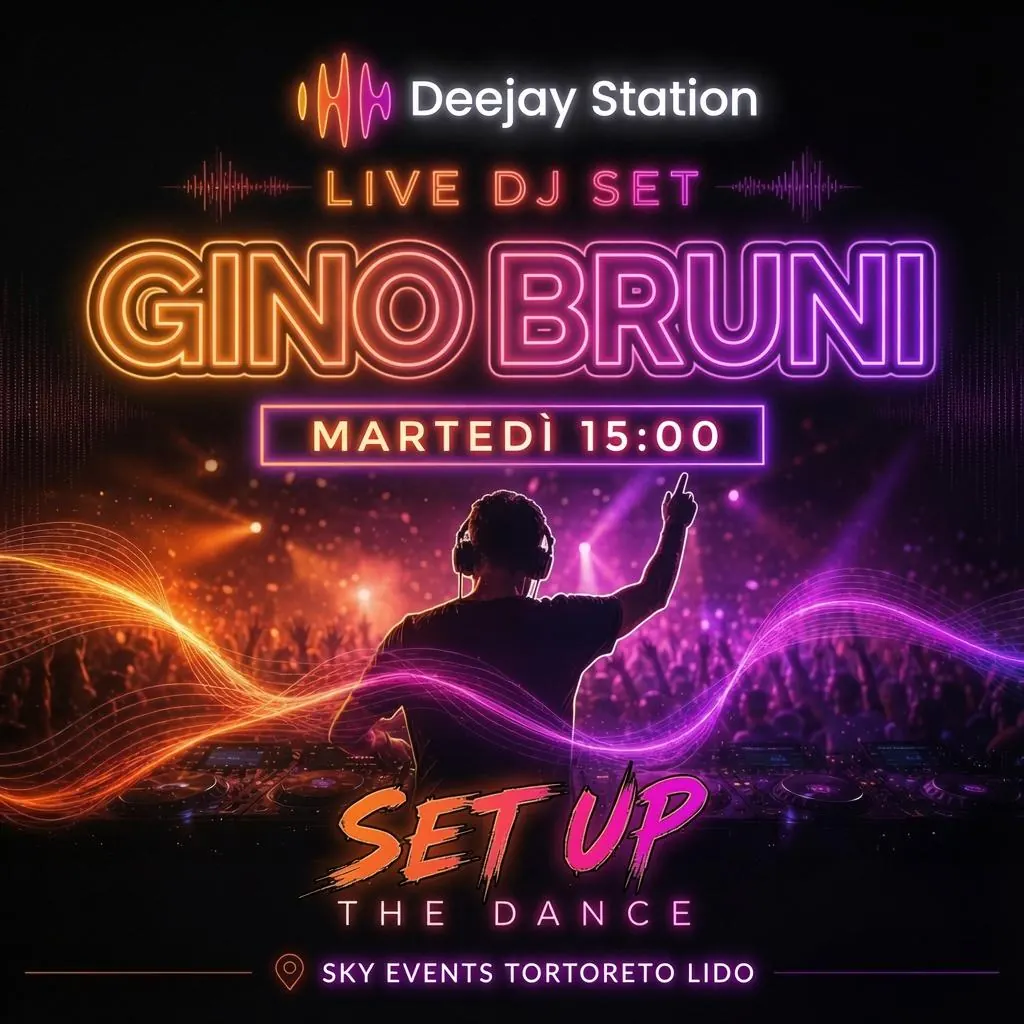 DJ GINO BRUNI IN CONSOLE LIVE SU DEEJAY STATION !