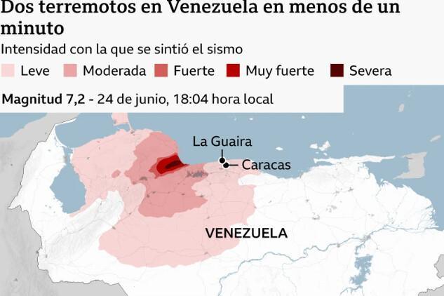 Qué se sabe de los dos fuertes terremotos que sacudieron la costa central de Venezuela causando muertes y daños en Caracas y sus alrededores