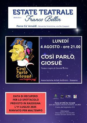 COSÌ PARLÒ GIOSUÈ (inizio ore 21.00)