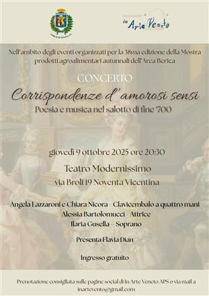 Concerto "Corrispondenze d'amorosi sensi" - Concerto musicale (inizio ore 20.30) Concerto "Corrispondenze d'amorosi sensi" - Concerto musicale (inizio ore 20.30)