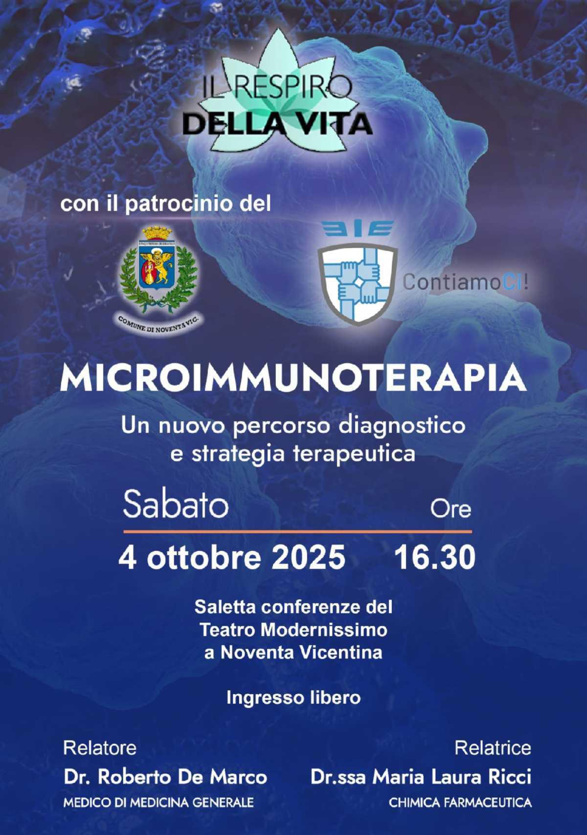 Microimmunoterapia: Un nuovo percorso diagnostico e strategia terapeutica (inizio ore 16.30)
