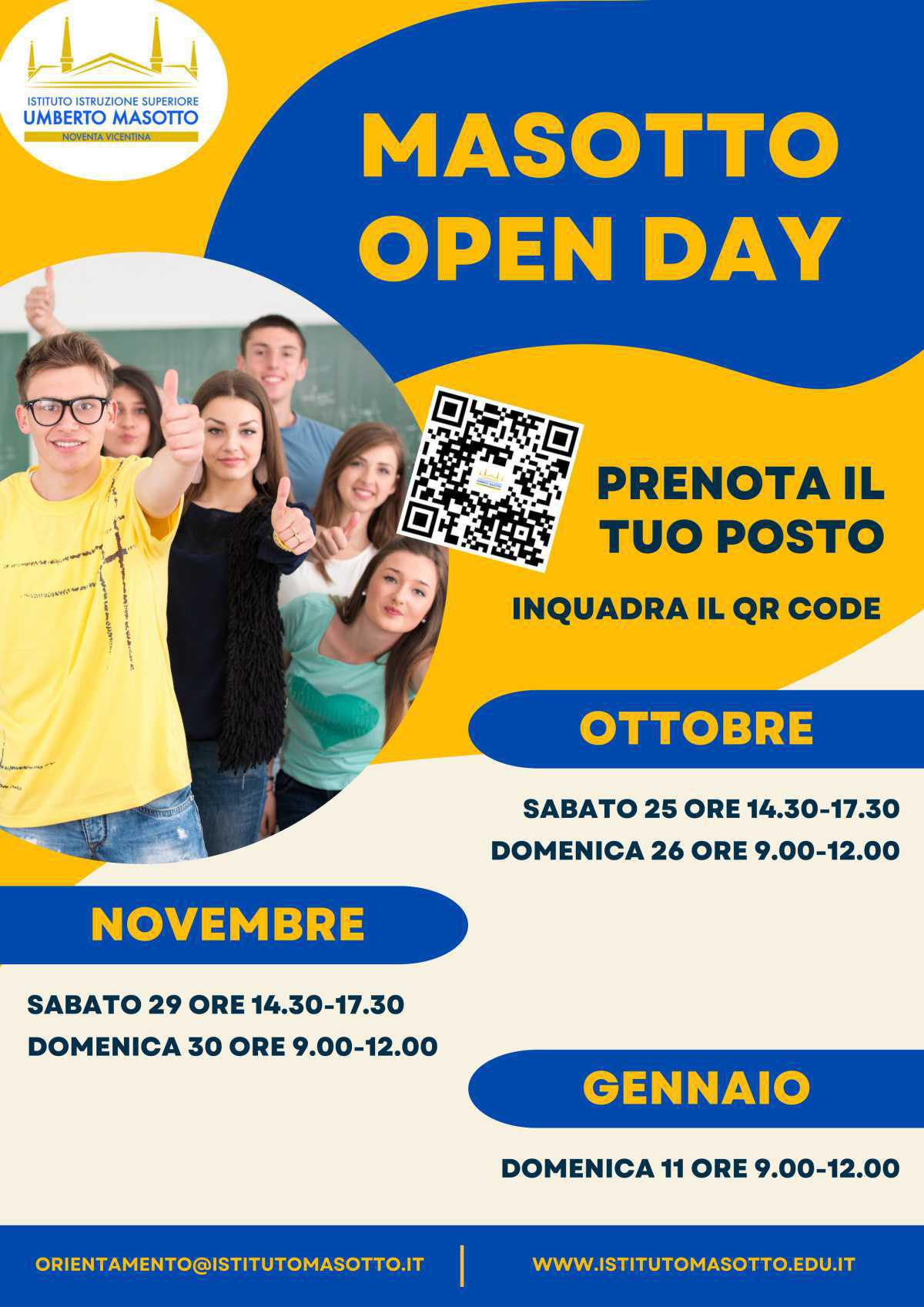 Masotto Open Day (ore 9.00 - 12.00)
