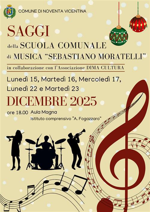 Saggi della scuola comunale di musica "Sebastiano Moratelli" (inizio ore 18.00)
