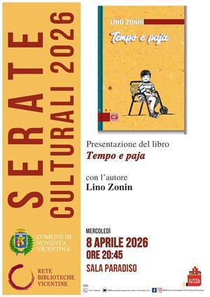 Presentazione del libro "Tempo e paja" Rassegna "Serate Culturali 2026" (inizio ore 20.45)