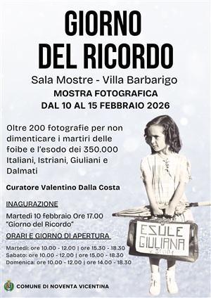 Mostra Fotografica: Giorno del Ricordo Mostra Fotografica: Giorno del Ricordo