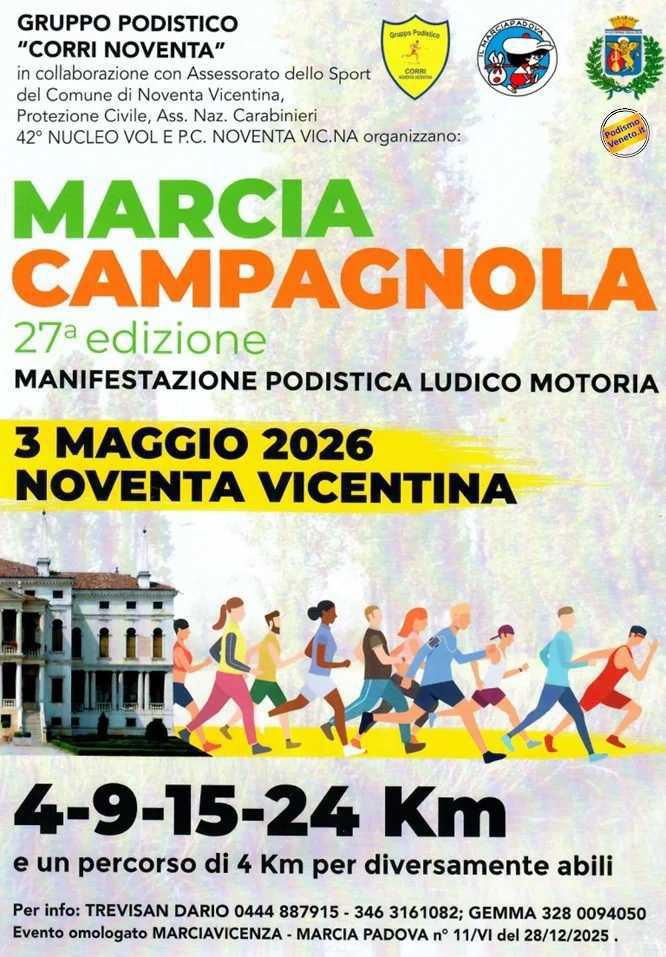 27° Marcia Campagnola Manifestazione podistica ludico motoria (dalle ore 7.00)
