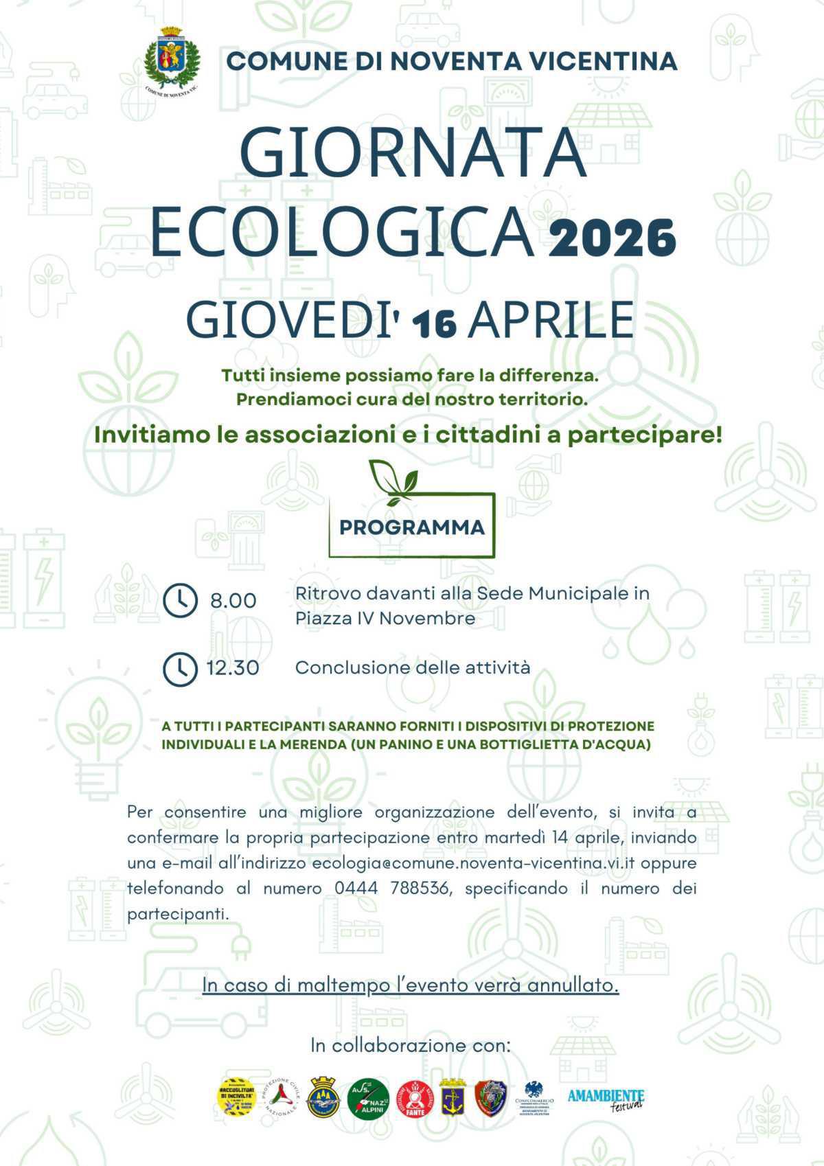 Giornata ecologica 2026 (inzio ore 8.00) Giornata ecologica 2026 (inzio ore 8.00)
