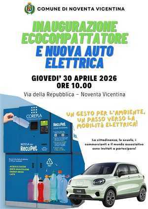  Inaugurazione ecocompattatore e nuova auto elettrica (inizio ore 10.00)