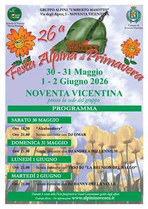 26° Festa Alpina - Serata danzante con Dj Danny - Della Valle (inizio ore 21.00)