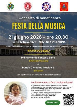 Concerto di beneficenza - Festa della Musica (inizio ore 20.30) Concerto di beneficenza - Festa della Musica (inizio ore 20.30)